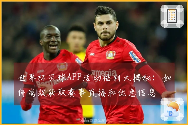 世界杯买球APP活动福利大揭秘：如何高效获取赛事直播和优惠信息