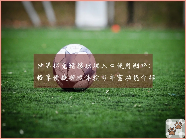 世界杯竞猜移动端入口使用测评：畅享便捷游戏体验与丰富功能介绍